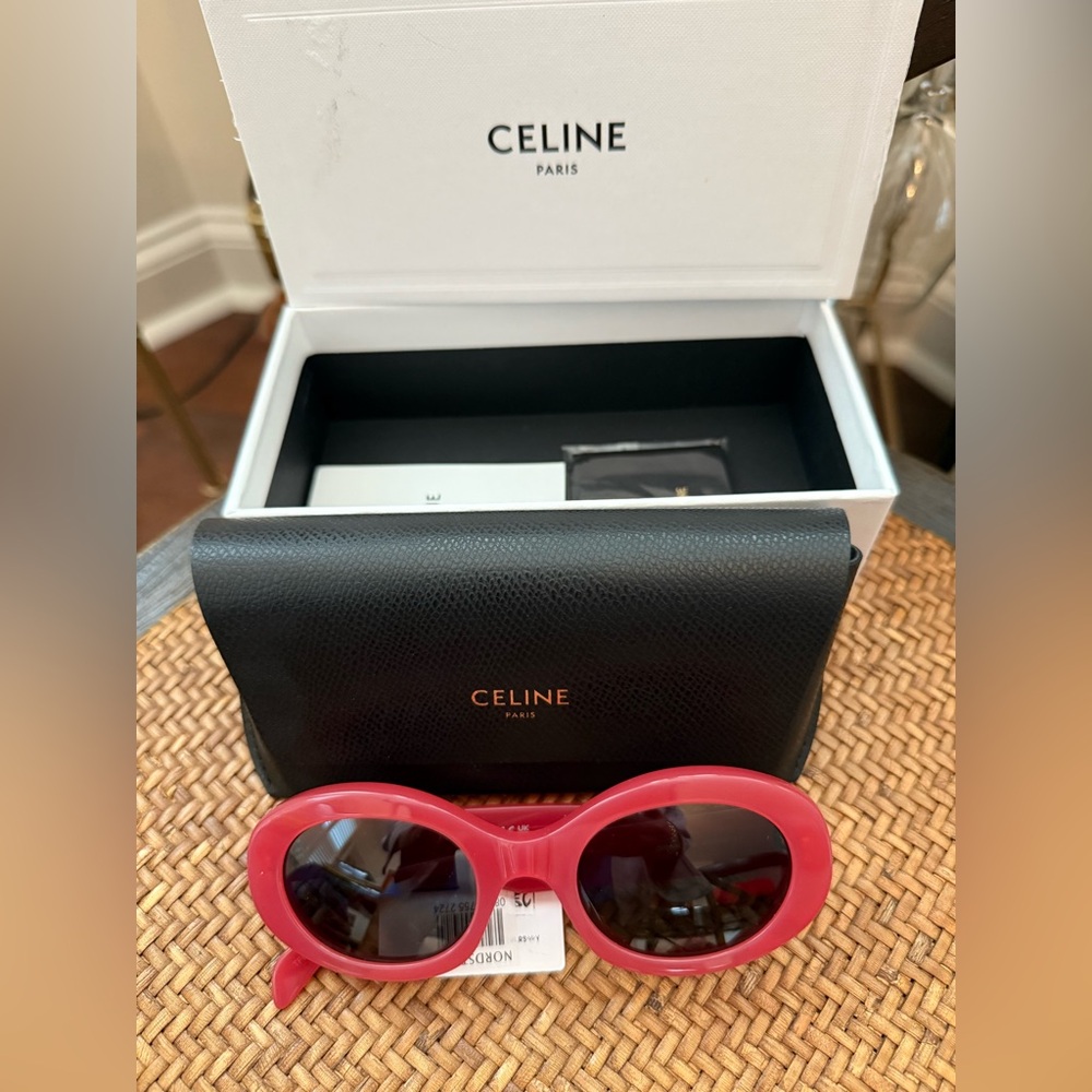 Celine Triomphe 52mm oval Sunglasses - Picture 5 of 9